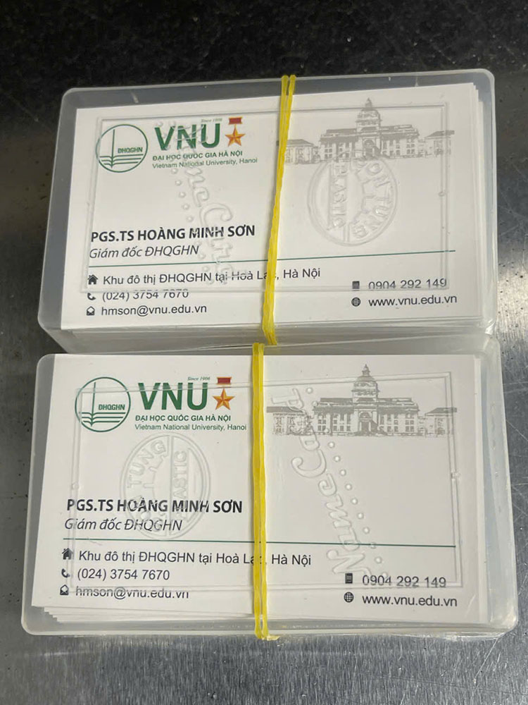 In card visit cho Trường Đại học Quốc Gia Hà Nội