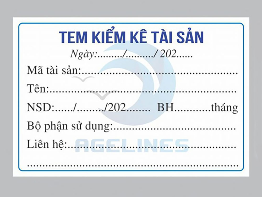 Tem kiểm kê tài sản cơ bản