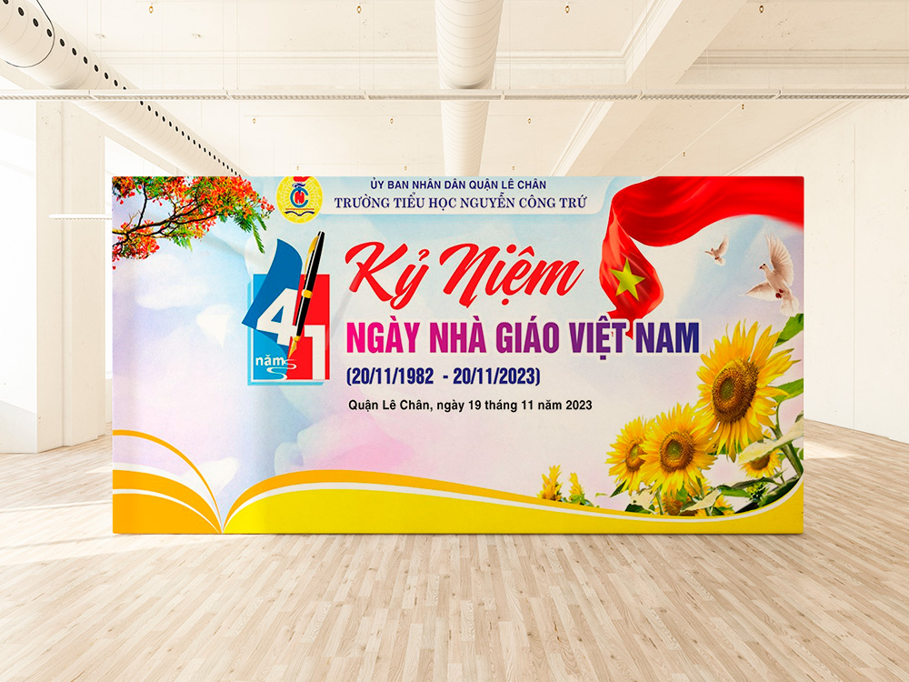 Backdrop 20/11 phong cách truyền thống