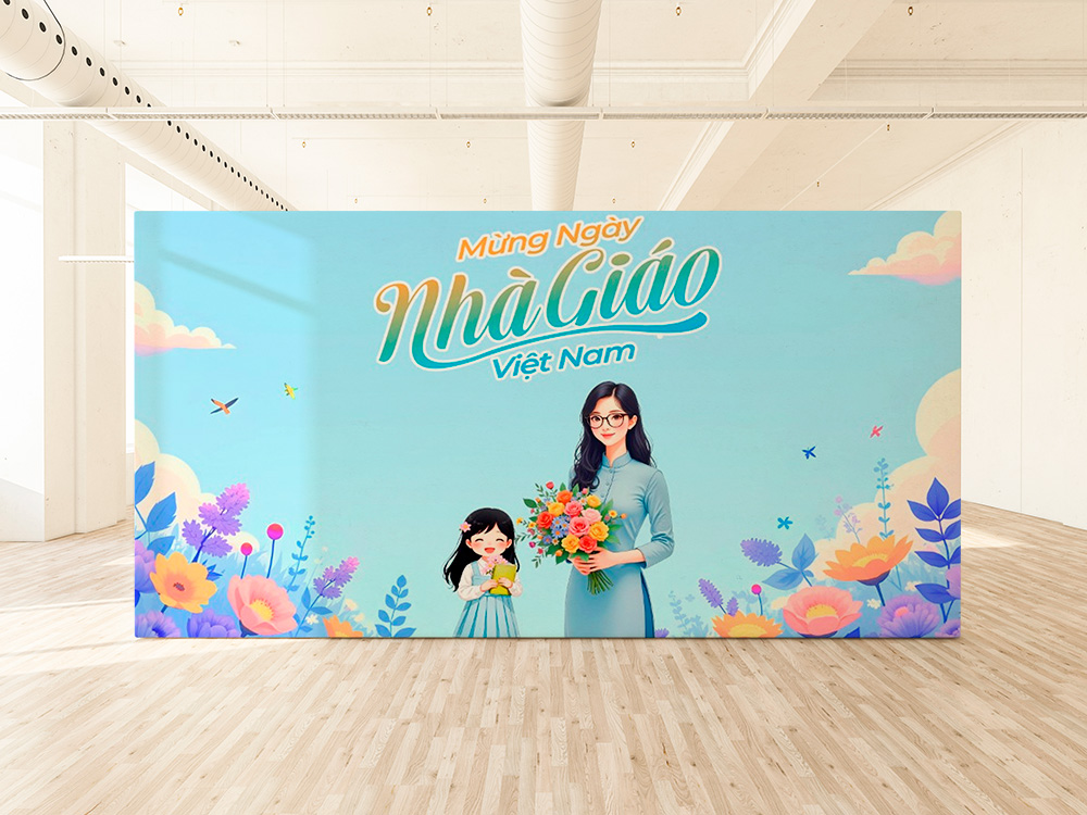 Backdrop 20/11 theo từng cấp học
