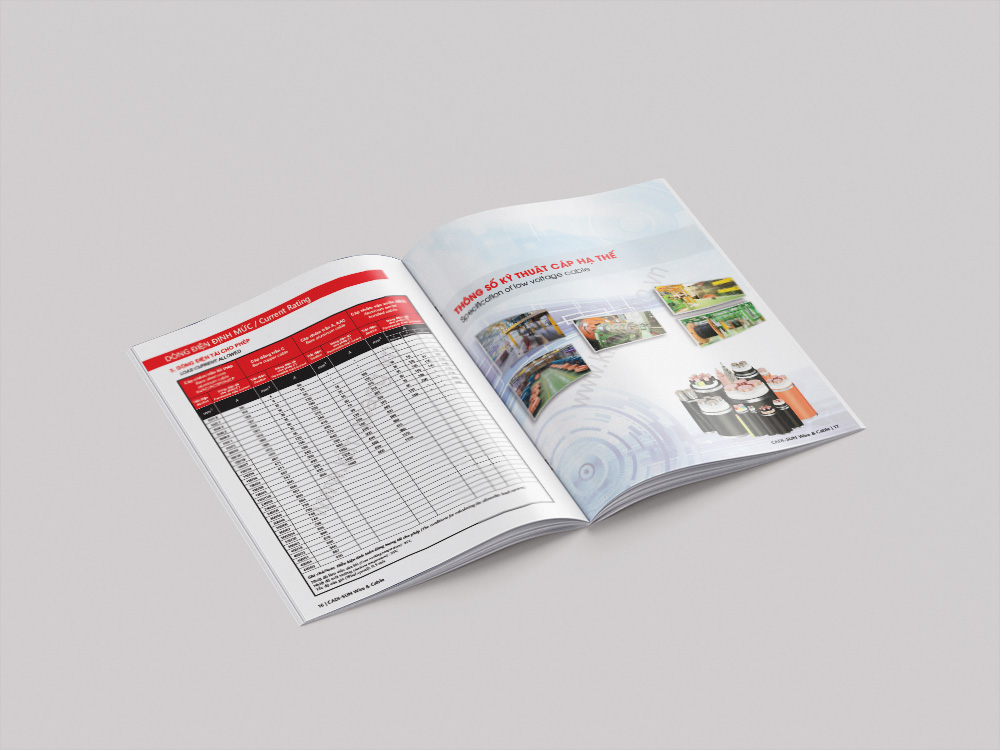 Mẫu catalogue cáp điện