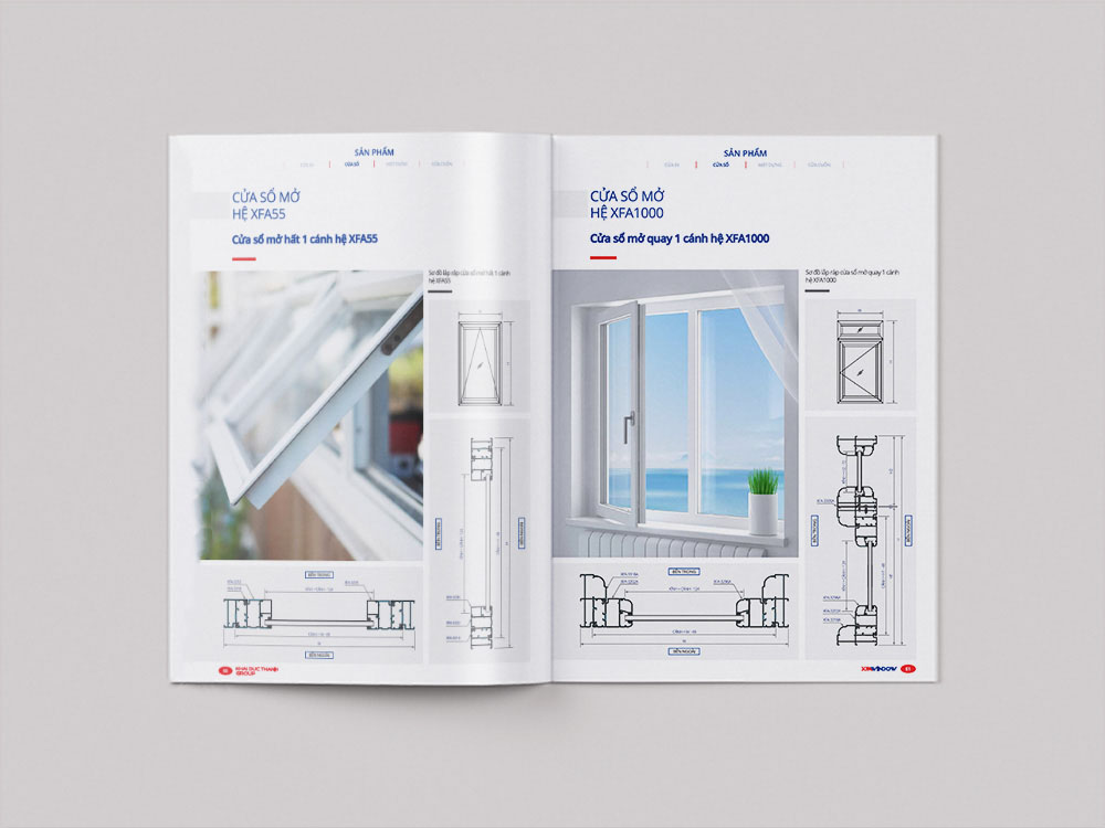 Mẫu catalogue nhôm kính đẹp