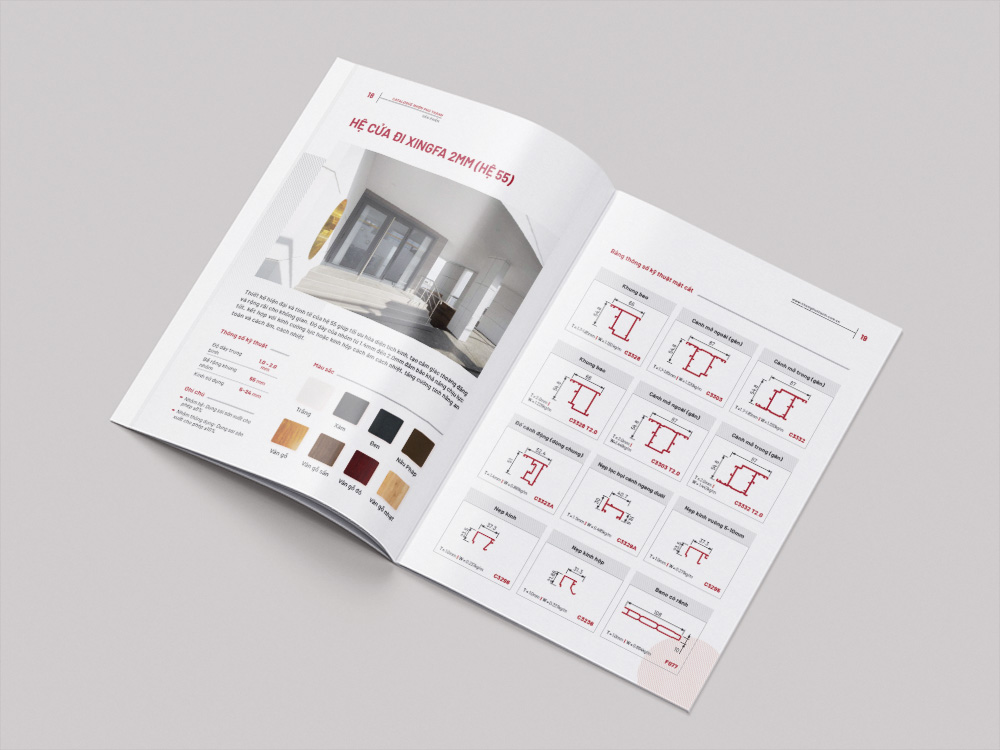 Mẫu catalogue nhôm kính đẹp