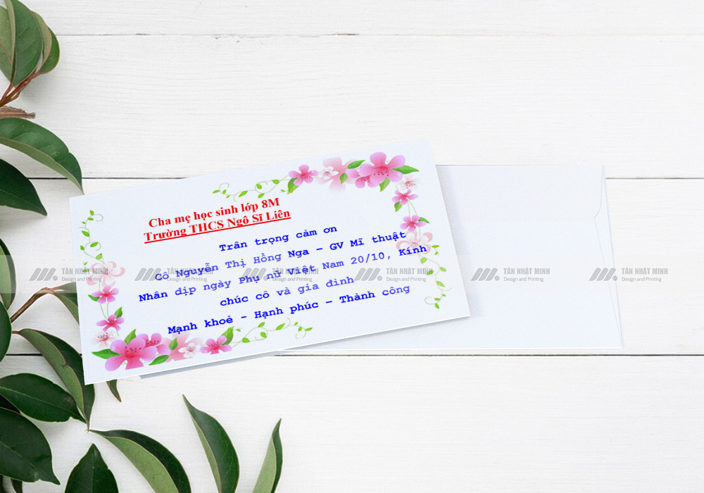 Mẫu phong bì 20/10 đẹp 
