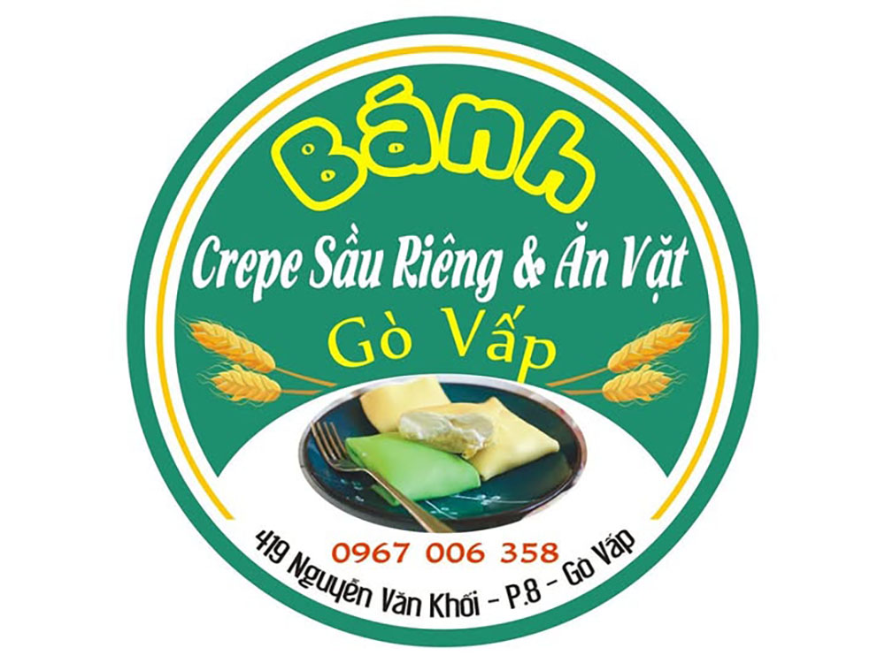 Mẫu Tem Dán Bao Bì Bánh Crepe Sầu Đẹp