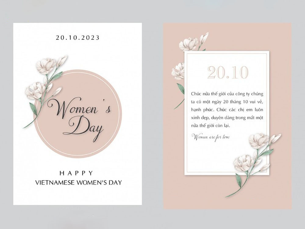 Mẫu thiệp 20/10 đẹp