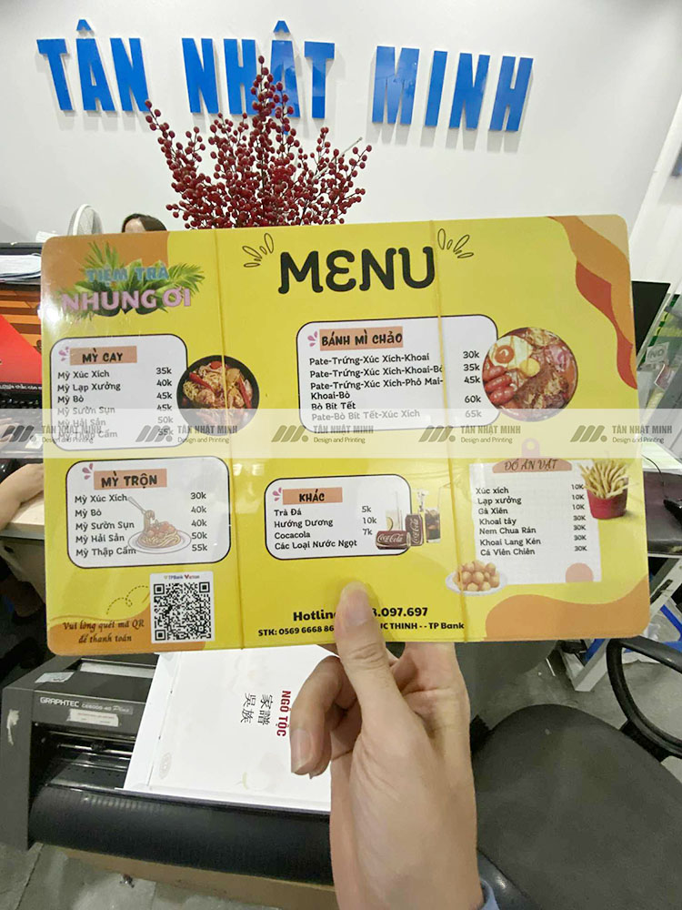 Menu Nhựa