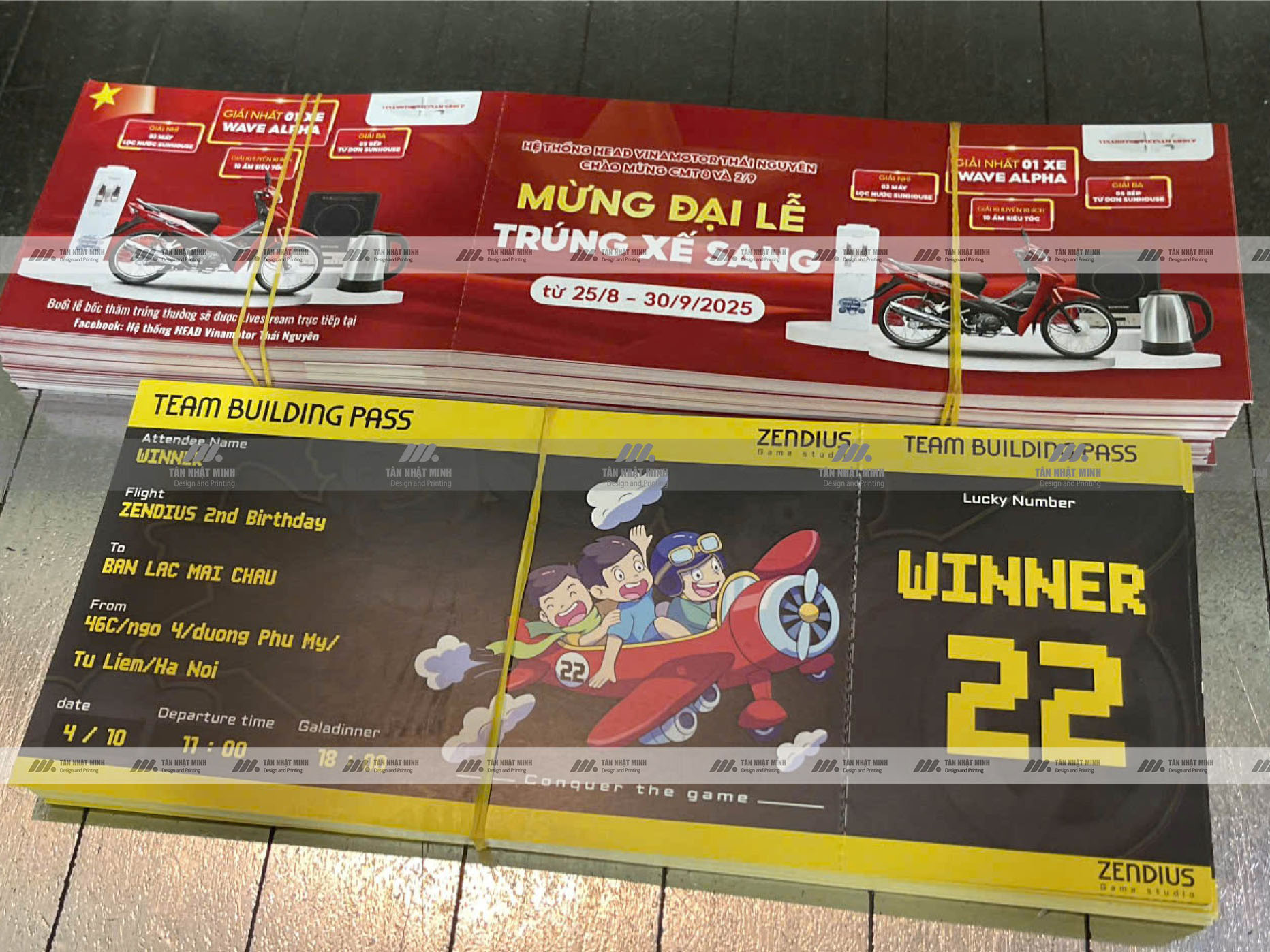 In voucher số nhảy, bế rãnh xé