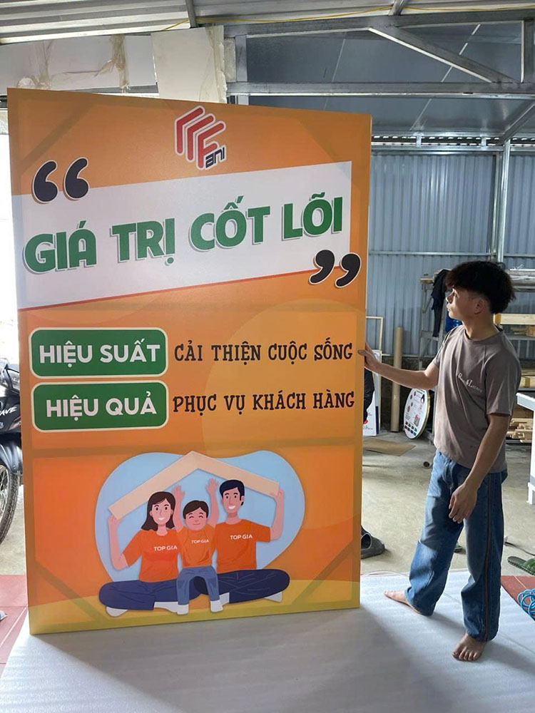 Tranh canvas "Giá trị cốt lõi" dành cho doanh nghiệp