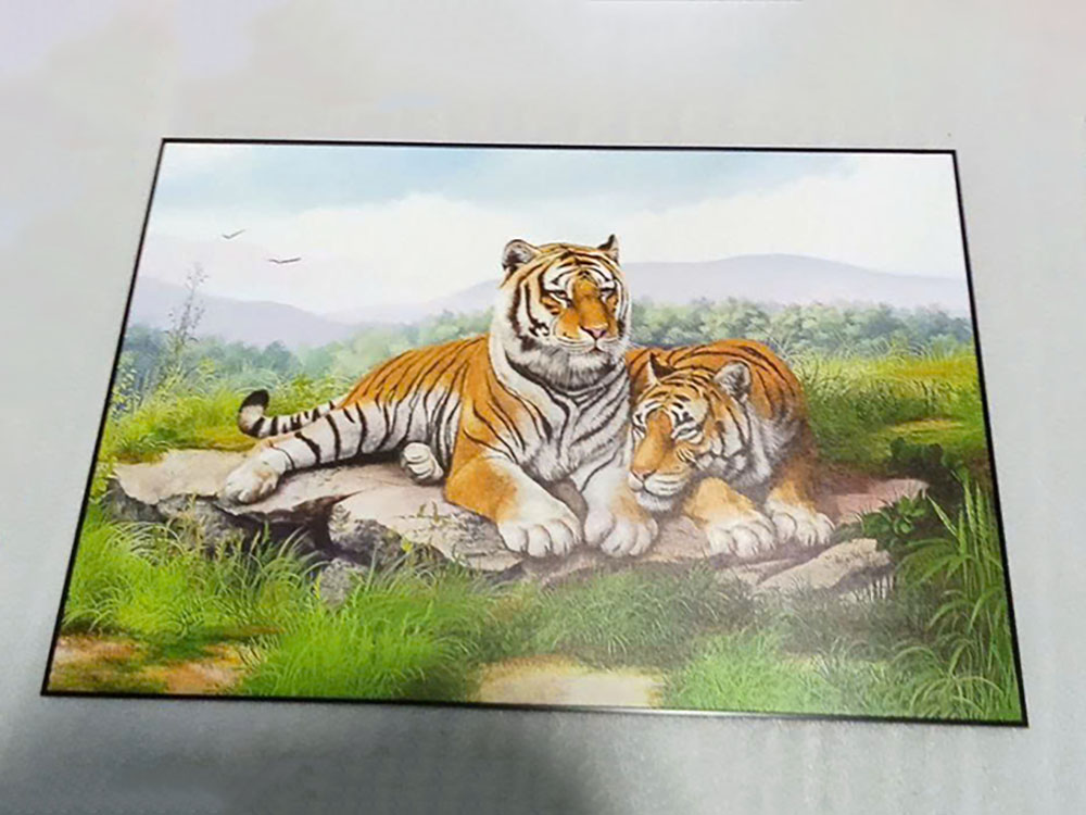 In tranh canvas "Con hổ" khung viền đen