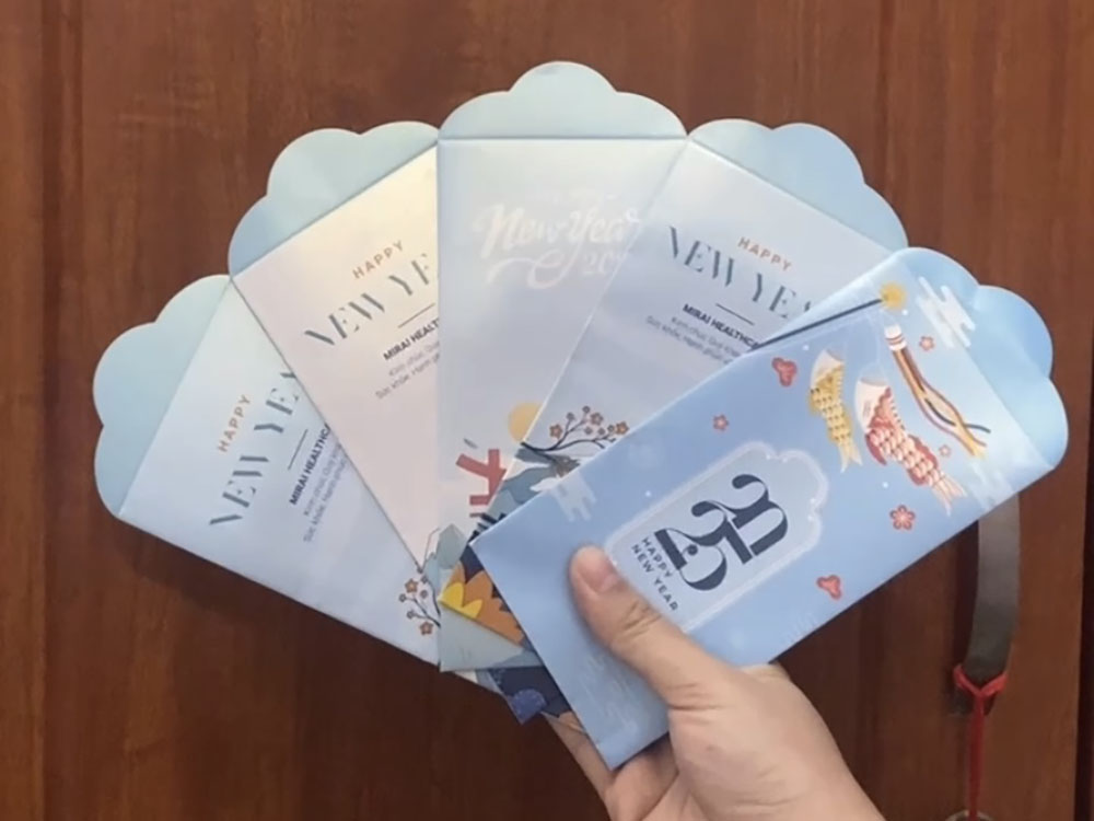 Mẫu lì xì giấy ánh trai