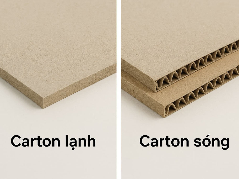 Phân biệt carton lạnh và carton sóng