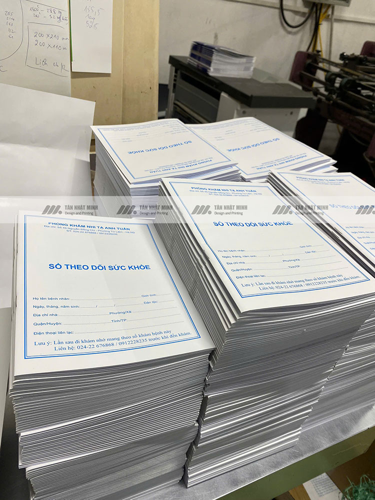 Mẫu in sổ khám bệnh theo yêu cầu đẹp