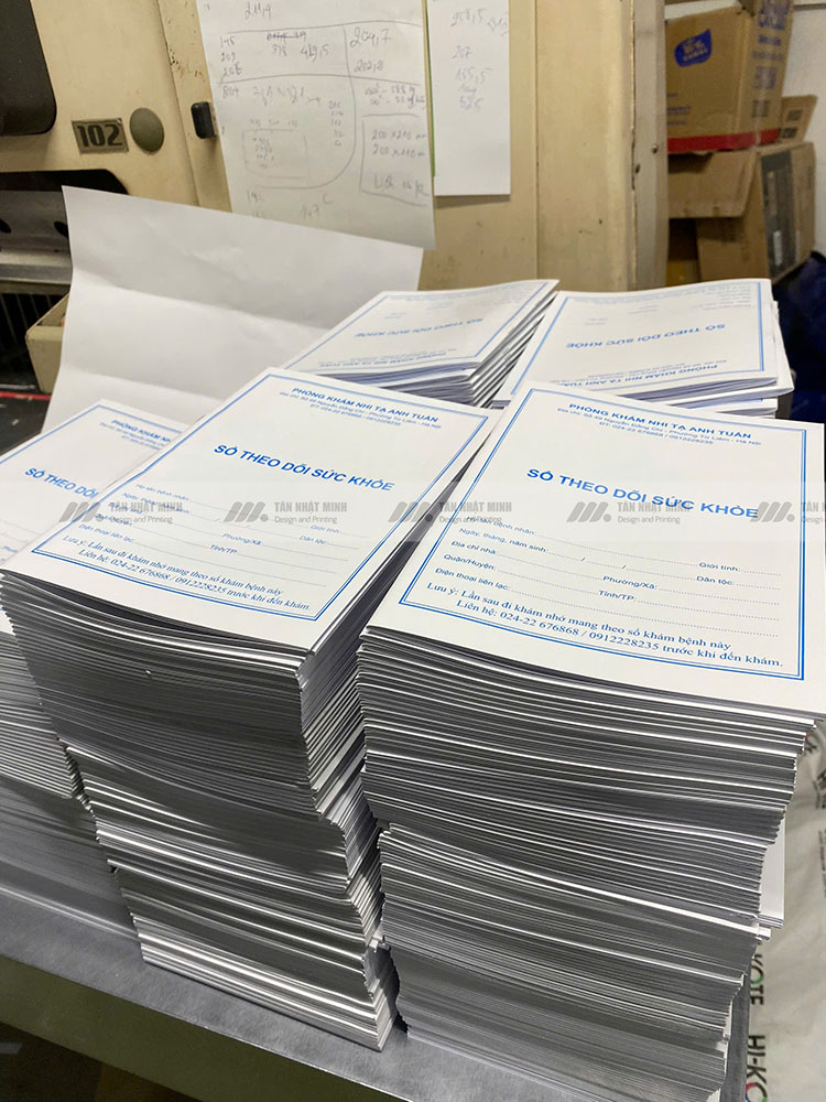 Mẫu in sổ khám bệnh theo yêu cầu đẹp