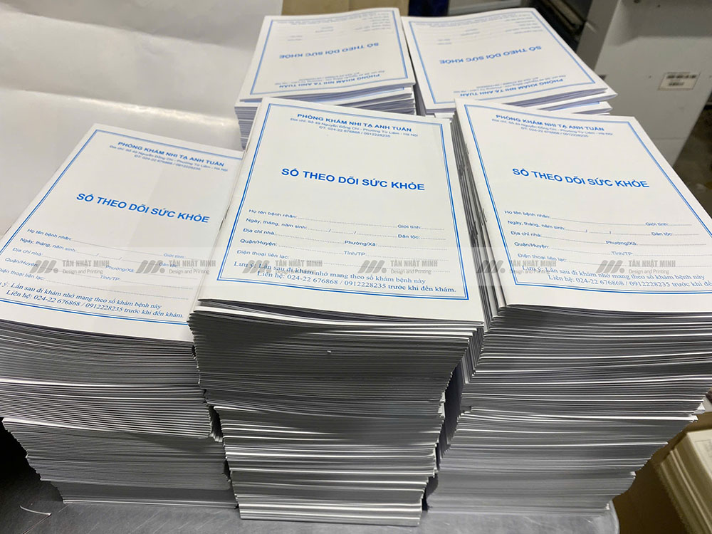 Mẫu in sổ khám bệnh theo yêu cầu đẹp